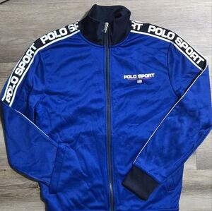 Polo Sport Ralph Lauren Track Jacket Blue Tape Logo Women's XS